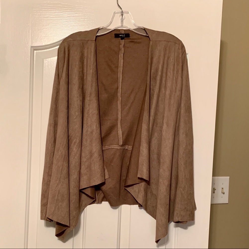 Lightweight faux suede jacket.